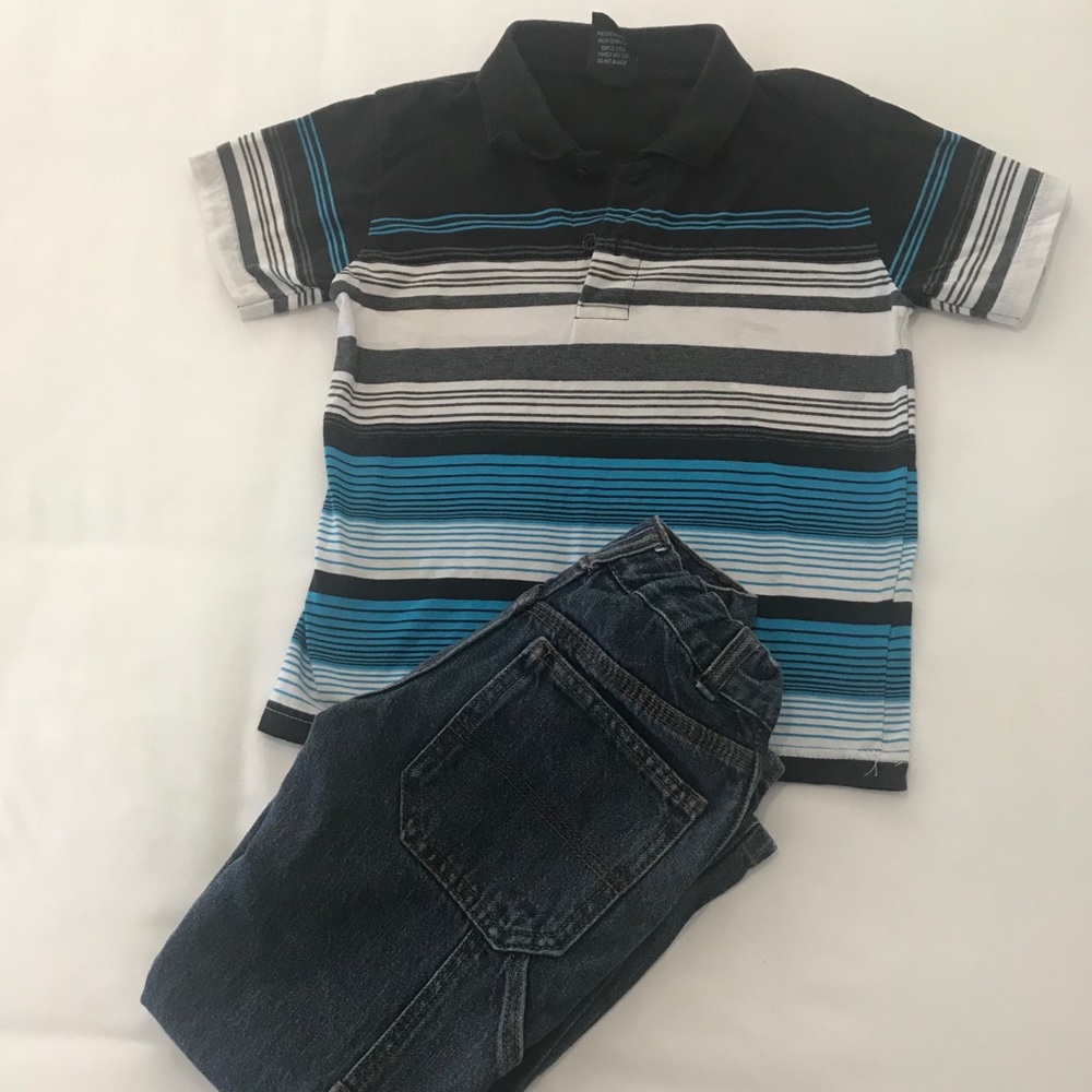 55. bundle Boy Polo Shirt & Jeans size 7$5